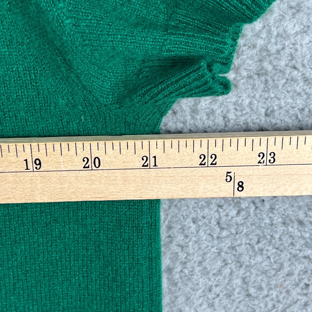 Quince Mongolian Cashmere Tee Everglade Green Short Sleeve Sweater Womens XL - Picture 10 of 11